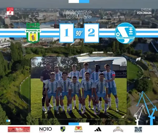 Stoczniowiec Gdańsk wygrywa z Powiślem Dzierzgoń 2:1