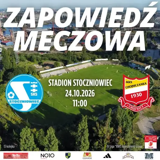 Stoczniowiec Gdańsk zagra z Chojniczanką II Chojnice – mecz już w sobotę